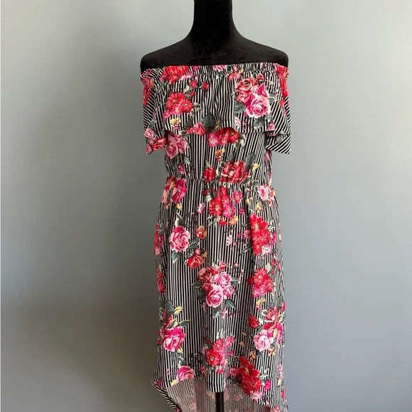 Hot Kiss Pink Ruffled Smocked Sundress - Picture 1 of 9